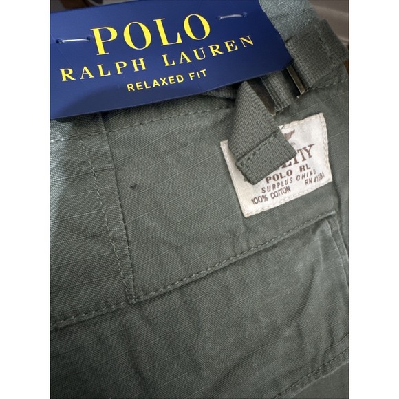 Polo Ralph Lauren Utility Surplus Cargo Pants Mens 34x32 Relaxed Fit Ripstop New - Picture 6 of 7